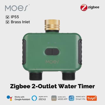 MOES Smart Zigbee 2-Uitlaat Water Timer - Slimme Tuinsproeie, Tuin en Terras, Verzenden, Nieuw