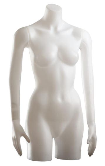 Plastic collection torso 3/4 model dame wit X2220-01
