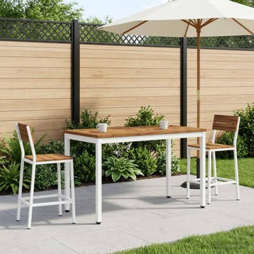 vidaXL Salontafel Natuurlijk en Wit 50 x 100,5 x 45 cm, Huis en Inrichting, Tafels | Salontafels, Verzenden, Nieuw, Overige houtsoorten