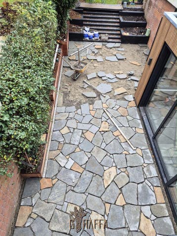 Flagstones Giraffa Mix, Nieuw, Ophalen of Verzenden, Terrastegels, Natuursteen