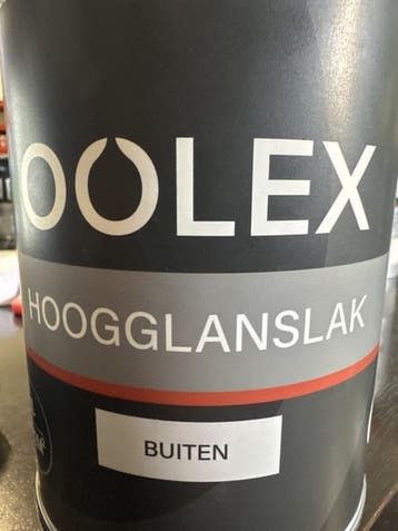 OOLEX Hooglanslak Buiten - WIT - 1 liter, Wit, Nieuw, Ophalen of Verzenden, Lak