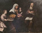 Spaanse school (XVII) - San Joaquin, la Virgen y Santa Ana, Antiek en Kunst