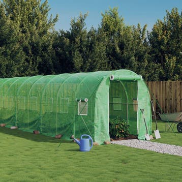 vidaXL Tuinkas met stalen frame 28 m² 14x2x2 m groen, Tuin en Terras, Kassen, Verzenden, Nieuw