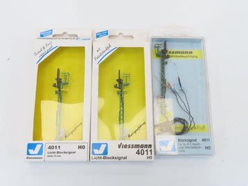 Viessmann H0 - 4011 - Signalen (3) - 3 seinen bestaande uit:, Nieuw