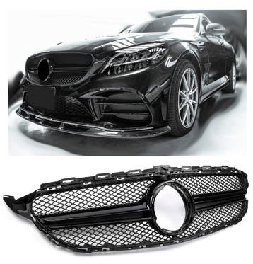 Grille geschikt voor Mercedes W205 | 2018-2021 met 360°