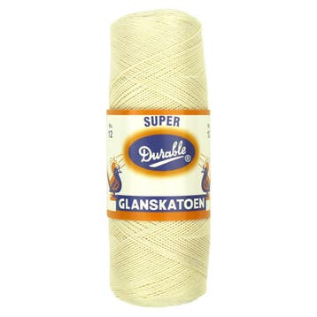 Durable Glanskatoen Nr. 12 - 087 ecru - Katoen Garen, Ophalen of Verzenden, Nieuw