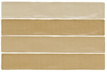 Wandtegel Ragno Sense Mustard Langwerpig Beige Mat 6,5x39,5, Nieuw, 20 tot 40 cm, 10 m² of meer, Wandtegels