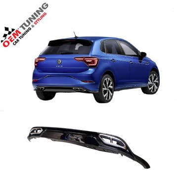 Diffuser geschikt voor Polo 2G | R-LINE LOOK | 2017–2025 |, Volkswagen, Nieuw, Ophalen of Verzenden, Achter