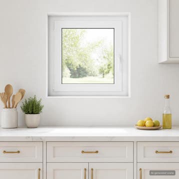 vidaXL Kleur binnenkant kelderraam Wit RISOR 70 x 70 cm, Doe-het-zelf en Verbouw, Verzenden, Nieuw