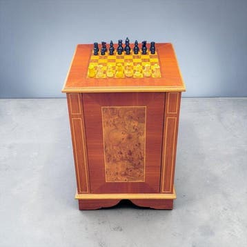 Schaaktafel - kast - Hout, Antiek en Kunst
