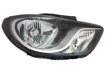 Hyundai i10 2011-2013 Zwart Koplamp Rechts (Koplampen), Verzenden, Nieuw