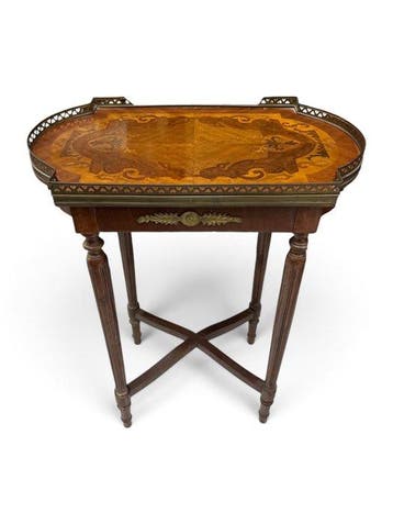 Salontafel - Palissander, Mahonie, Messing