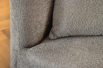 Moderne bank ATELIER 230cm grijs bouclé 3-zits bank incl., Ophalen of Verzenden, Nieuw