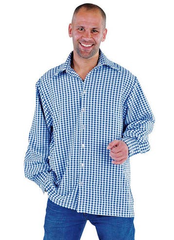 Apres Ski Blouse Heren Blauw/Wit Frenkl, Kleding | Heren, Ophalen of Verzenden, Nieuw