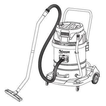 Stofzuiger | Benson (Nat en droog, 2000W, 60 liter), Verzenden, Nieuw