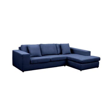 Loungebank Lelystad - loungebanken - Blauw, Nieuw, 150 cm of meer, Stof, 250 tot 300 cm