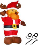 Opblaasbaar rendier XL verlicht 135 cm (Kerst artikelen), Verzenden, Nieuw