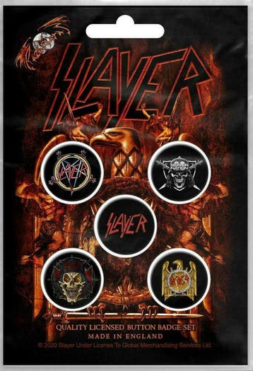 Slayer button Eagle 5-pack officiële merchandise, Ophalen of Verzenden, Nieuw, Kleding