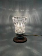 Lamp - Glas, Hout - Mid-Century tafellamp