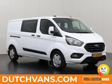 Ford Transit Custom 2.0TDCi Dubbele-cabine 2022 L2 H1 Diesel, Auto's, Euro 6, Wit, Nieuw, Ford