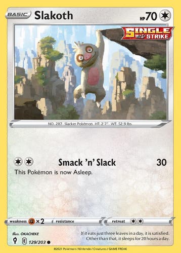 slakoth 129/203 evolving skies, Ophalen of Verzenden, Nieuw, Losse kaart, Foil