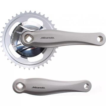 Miranda Crankstel 38T - Aluminium - Spieloos - 170mm - Zi..., Ophalen of Verzenden, Nieuw, Crankstel of Pedalen
