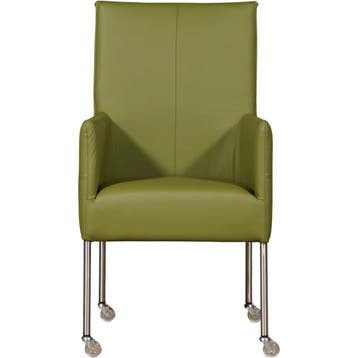 Leren eetkamerstoel Spark - Toledo Apple Green (groen) -, Overige kleuren, Nieuw, Ophalen of Verzenden, Industrieel, Modern