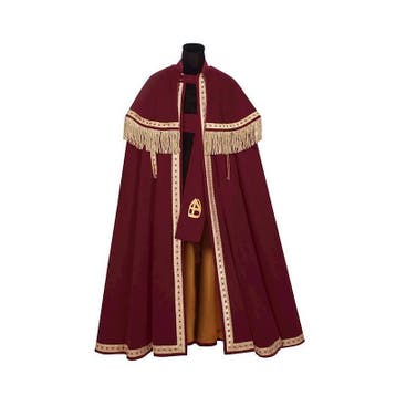 TV-Sint mante smal fluweel (Stefan) Donkerrood, Ophalen of Verzenden, Nieuw