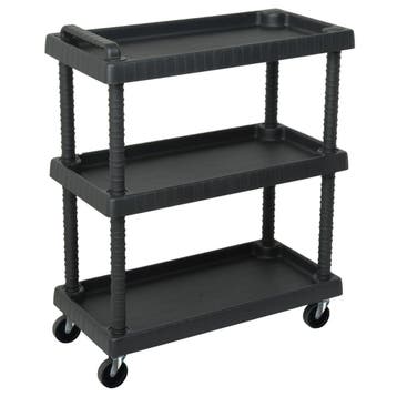 vidaXL Gereedschapswagen 3-laags 75x37,5x92 cm polypropeen, Verzenden, Nieuw