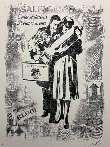Shepard Fairey (OBEY) (1970) - Proud Parents - Stencil