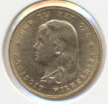 Gouden tientjes 1897 kopen, Ophalen of Verzenden, Goud