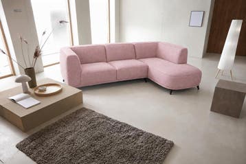Hoekbank Niehove - hoekbanken - Roze, Nieuw, 150 cm of meer, Stof, 250 tot 300 cm