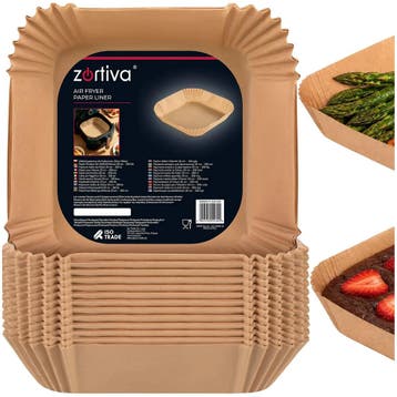 Zortiva Airfryer bakpapier 23 x 23 cm, 100 stuks met anti..., Ophalen of Verzenden, Nieuw