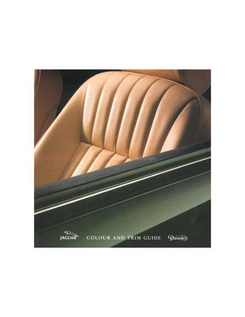 1992 JAGUAR XJS LAK- EN INTERIEURKLEUREN BROCHURE ENGELS, Nieuw, Author