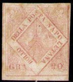 Italiaanse oude staten - Napels 1861 - 20 roze grana, licht, Postzegels en Munten, Postzegels | Europa | Italië, Gestempeld