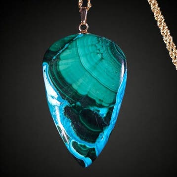 Geen Reserve – Chrysocolla malachiet met rijke natuurlijke