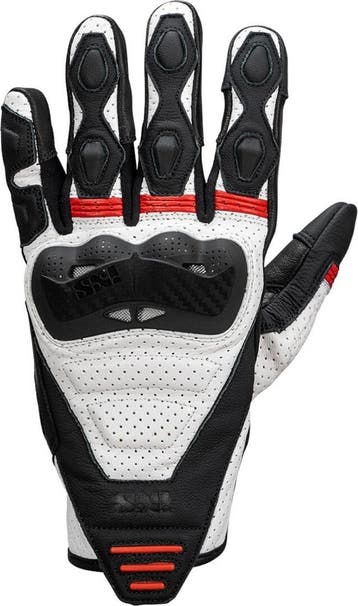 IXS Rapid 1.0 Geperforeerde Zwart Wit Rood Handschoenen, Nieuw met kaartje, IXS, Handschoenen, Heren