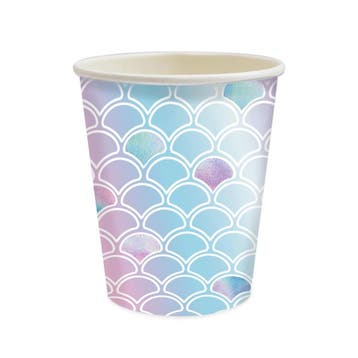ScrapCooking Papieren Bekertjes Zeemeermin 25cl 8st., Verzenden, Nieuw