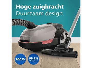 Philips -  Stofzuiger Met Zak Max Zuigvermogen 750 W Beige, Verzenden, Nieuw, Stofzak, Minder dan 1200 watt