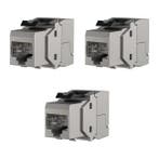 Keystone RJ45 | Cat6a S/FTP | 3 stuks (Klasse EA), Computers en Software, Pc- en Netwerkkabels, Verzenden, Nieuw