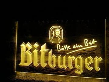 Bitburger neon bord lamp LED cafe verlichting reclame lichtb, Verzamelen, Verzenden, Nieuw