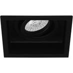 GU10 Inbouwspot Set - Mat Zwart - Inbouw Vierkant - Verdiept, Metaal of Aluminium, Nieuw, Ophalen of Verzenden, Led