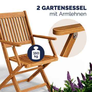 Tuinstoelen Sydney Set van 2 Acacia FSC®-gecertificeerd, Verzenden, Nieuw