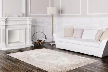 Vintage Vloerkleed | Paris | Medaillon | Taupe | 120x170 cm, Verzenden, Nieuw