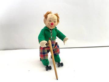 Schuco - Blikken speelgoed - Schuco-Rolly Skating Clown -, Antiek en Kunst