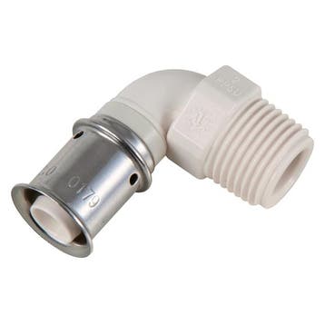 MultiTubo PPSU persfitting knie 90° 20 x 3/4 bu.dr., Ophalen of Verzenden, Nieuw