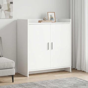 vidaXL Dressoir Wit 72 x 36 x 80 cm Bewerkt hout, Huis en Inrichting, Kasten | Dressoirs, Verzenden, Nieuw, Overige houtsoorten