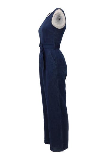 Mango Jumpsuit in maat XS Blauw, Kleding | Dames, Mango, Verzenden, Zo goed als nieuw, Blauw