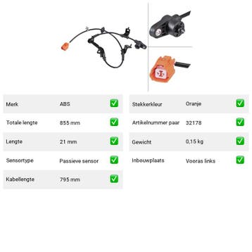 ABS-sensor Honda S2000 2.0 (AP) Van 1999-06 tot  - ABS-senso, Verzenden, Nieuw, Honda