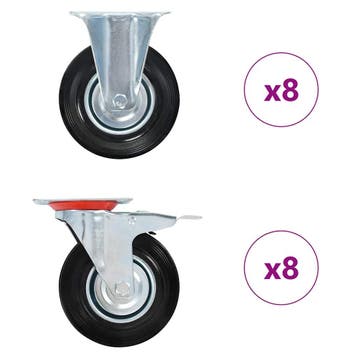 vidaXL 16 st Wielen 125 mm, Verzenden